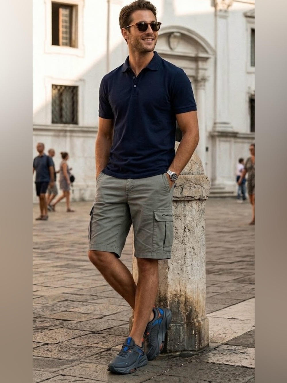 Oakley "Custom Fit" Cargo Shorts - Made in Italy - Grey - Size 31